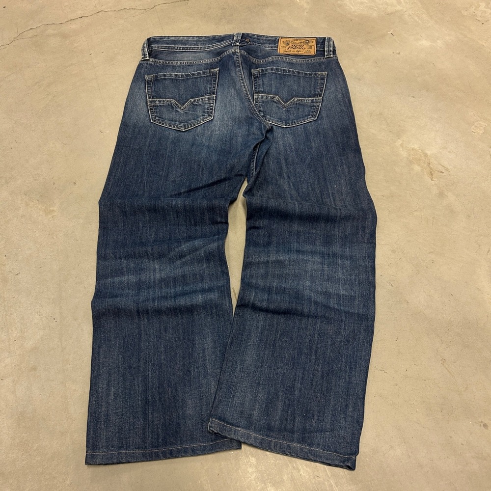 Diesel Larkee Regular Straight Leg Jeans Mens 32x27 Blue Wash 008XR Denim